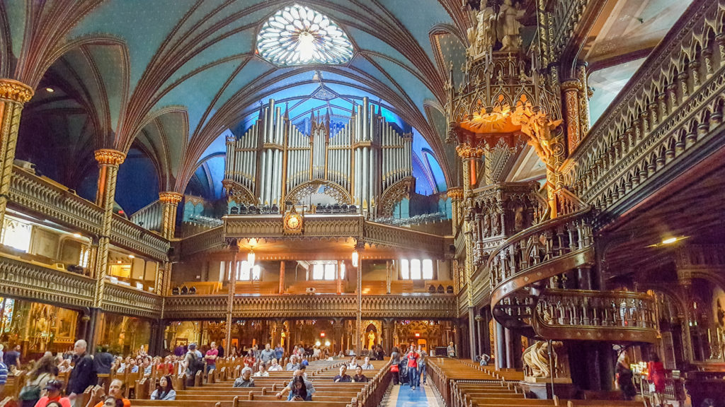 The amazing Notre-Dame Basilica in Montreal. From https://www.nonstopfromjfk.com